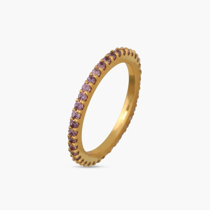 SILVER Circle of Love Amethyst Silver Ring Rings
