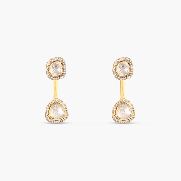 SILVER Earrings Cosmic Light Moissanite Silver Jacket Earrings