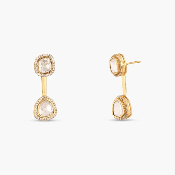 SILVER Earrings Cosmic Light Moissanite Silver Jacket Earrings