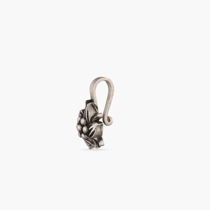 SILVER Moha Floral Tribal Silver Nosepin Rings