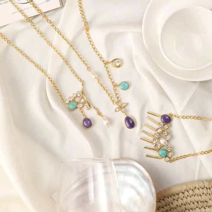 SILVER Necklaces Moroccan Blue Everyday Silver Necklace