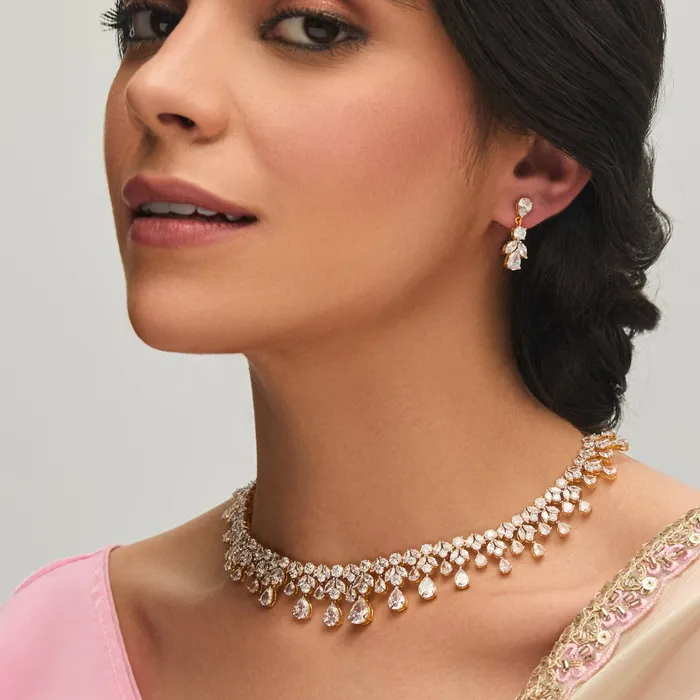 SILVER Necklaces Stella CZ Silver Necklace Set