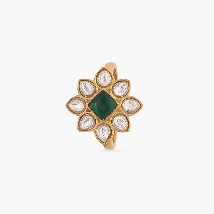 SILVER Rings Aagna Jadau Silver Finger Ring