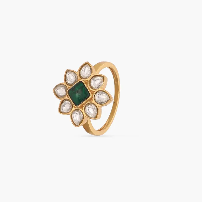 SILVER Rings Aagna Jadau Silver Finger Ring