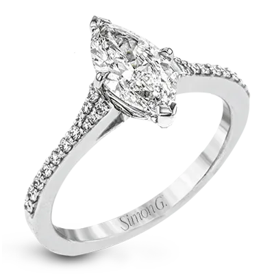 Simon G Emerald Cut Engagement Ring Setting 016CTW International Diamond Center Rings
