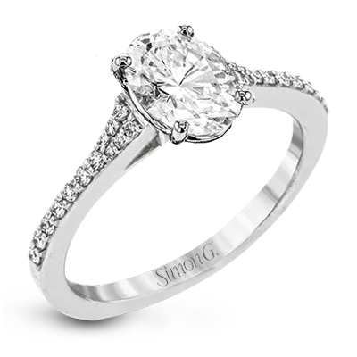 Simon G Emerald Cut Engagement Ring Setting 016CTW International Diamond Center Rings