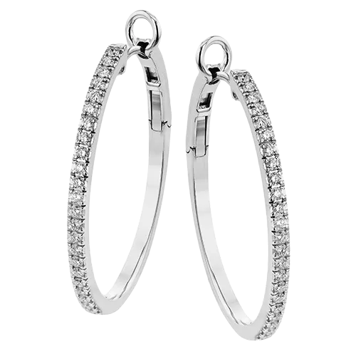 Simon G le4615 Hoop Earring in 18k Gold with Diamonds International Diamond Center Earrings Simon G le4615 Hoop Earring in 18k Gold with Diamonds International Diamond Center Earrings
