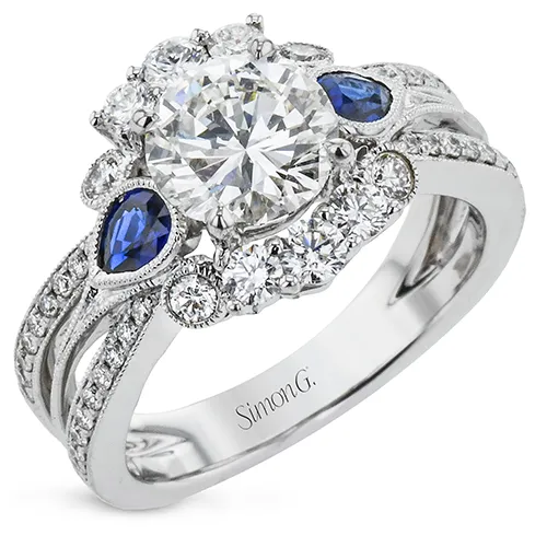 Simon G Round Engagement Ring Setting International Diamond Center Rings