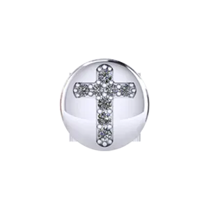 Slider Cross Charm SG Fine Charm Necklaces