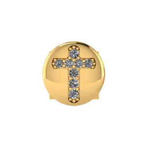 Slider Cross Charm SG Fine Charm Necklaces