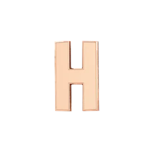 Slider Solid Letter H Charm SG Fine Charm Necklaces