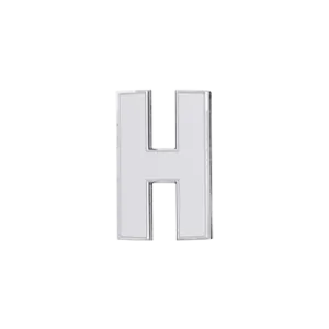 Slider Solid Letter H Charm SG Fine Charm Necklaces
