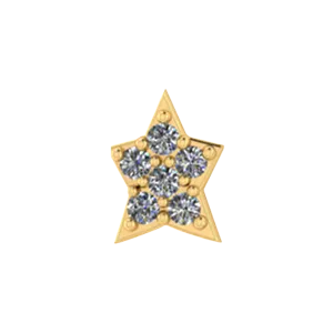 Slider White Diamond Star Charm SG Fine Charm Necklaces