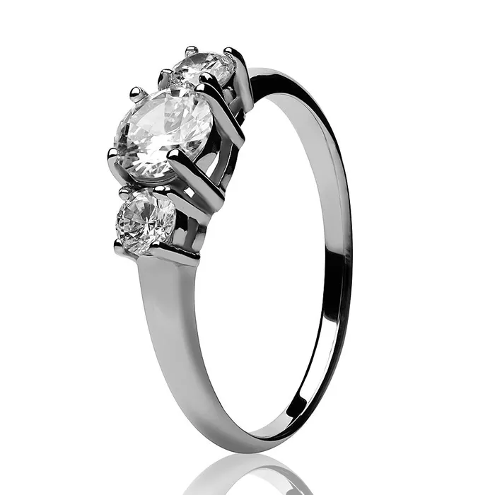 Solitaire Wedding Ring Titanium Wedding Ring White CZ Ring Solitaire Ring Engagement Clean Casting Jewelry Rings
