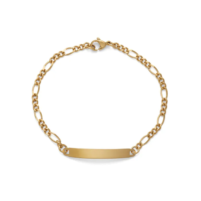 Speidel Bracelets Ladies ID Figaro Bracelet with Polished Plaque