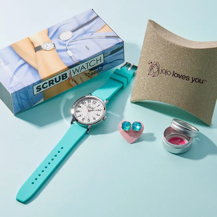 Speidel Scrub Watch with JoJo Loves You Earring Set Earrings