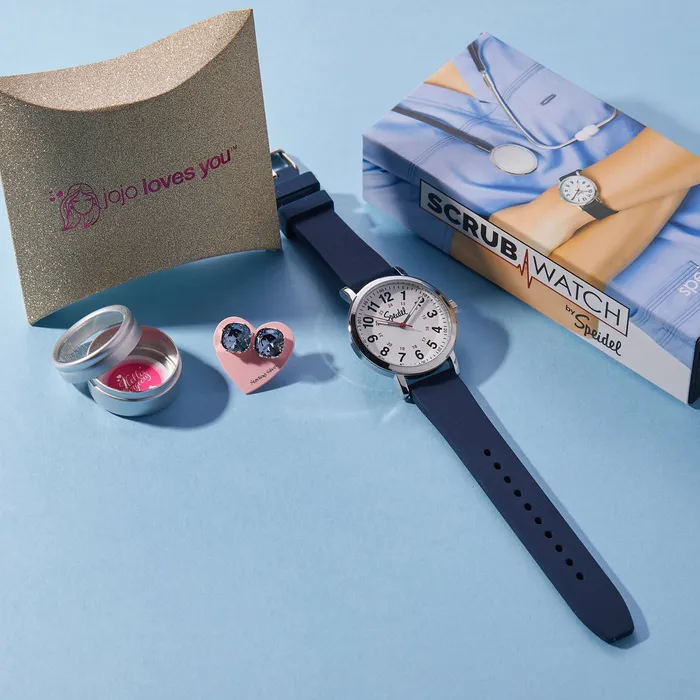 Speidel Scrub Watch with JoJo Loves You Earring Set Earrings