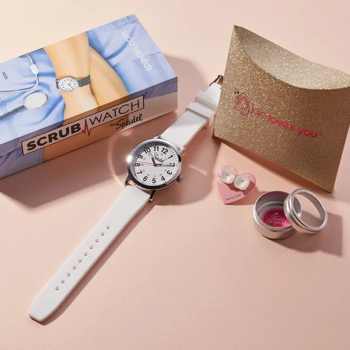 Speidel Scrub Watch with JoJo Loves You Earring Set Earrings