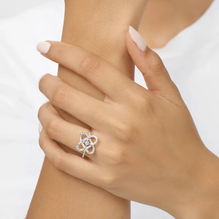 Sterling Silver Loves Crossing Diamond Ring 025 CTW Shop IDC estore Rings Sterling Silver Loves Crossing Diamond Ring 025 CTW Shop IDC estore Rings