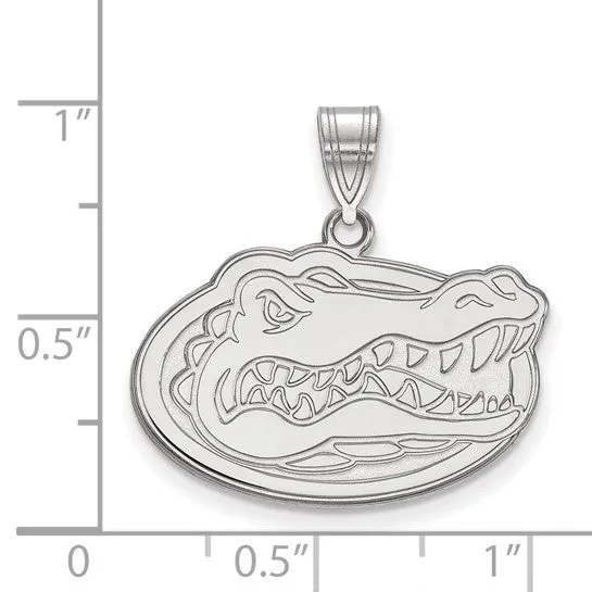 Sterling Silver Rhodiumplated LogoArt University of Florida Gator Medium Pendant Shop IDC estore Necklaces Sterling Silver Rhodiumplated LogoArt University of Florida Gator Medium Pendant Shop IDC estore Necklaces