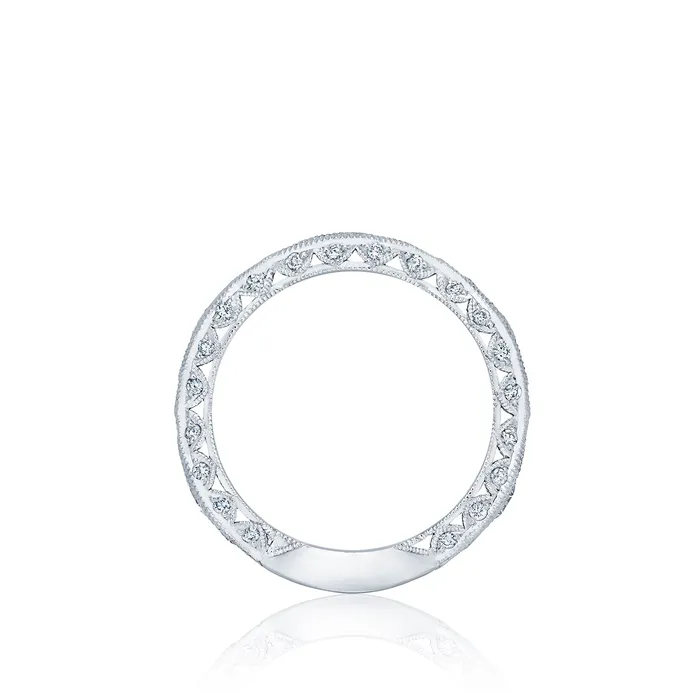 Tacori 18k White Gold Classic Crescent Diamond Wedding Band 148 CTW International Diamond Center Rings Tacori 18k White Gold Classic Crescent Diamond Wedding Band 148 CTW International Diamond Center Rings