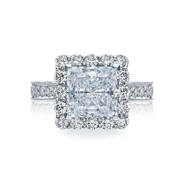 Tacori Platinum RoyalT Princess Diamond Engagement Ring Setting 165 CTW International Diamond Center Rings Tacori Platinum RoyalT Princess Diamond Engagement Ring Setting 165 CTW International Diamond Center Rings
