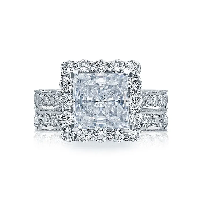 Tacori Platinum RoyalT Princess Diamond Engagement Ring Setting 165 CTW International Diamond Center Rings Tacori Platinum RoyalT Princess Diamond Engagement Ring Setting 165 CTW International Diamond Center Rings