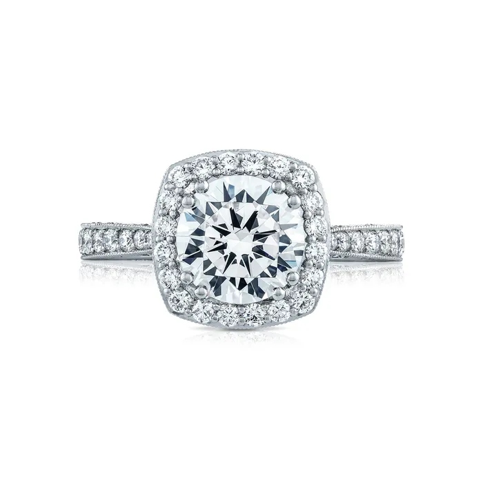 Tacori Platinum RoyalT Round Diamond Engagement Ring Setting 101 CTW International Diamond Center Rings Tacori Platinum RoyalT Round Diamond Engagement Ring Setting 101 CTW International Diamond Center Rings
