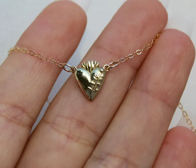 The Little Catholic Necklaces Holy Hearts Chaste Heart Of St Joseph Necklace