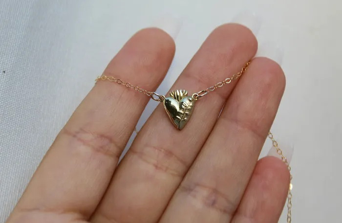 The Little Catholic Necklaces Holy Hearts Chaste Heart Of St Joseph Necklace