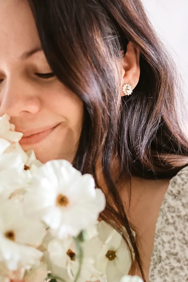 The Little Sacred Heart Earrings in Gold Vermeil TheLittleCatholic Earrings