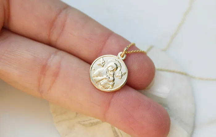 TheLittleCatholic Necklaces 14k Gold Our Lady of Perpetual Help Necklace