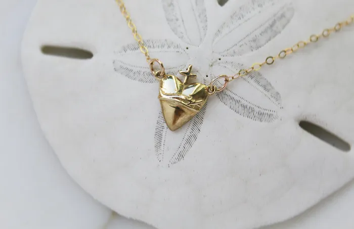 TheLittleCatholic Necklaces Holy Hearts Sacred Heart of Jesus Necklace