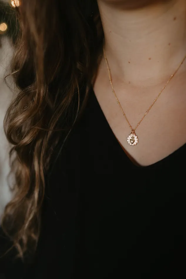 TheLittleCatholic Necklaces The Little Sacred Heart and Miraculous Medal Necklace