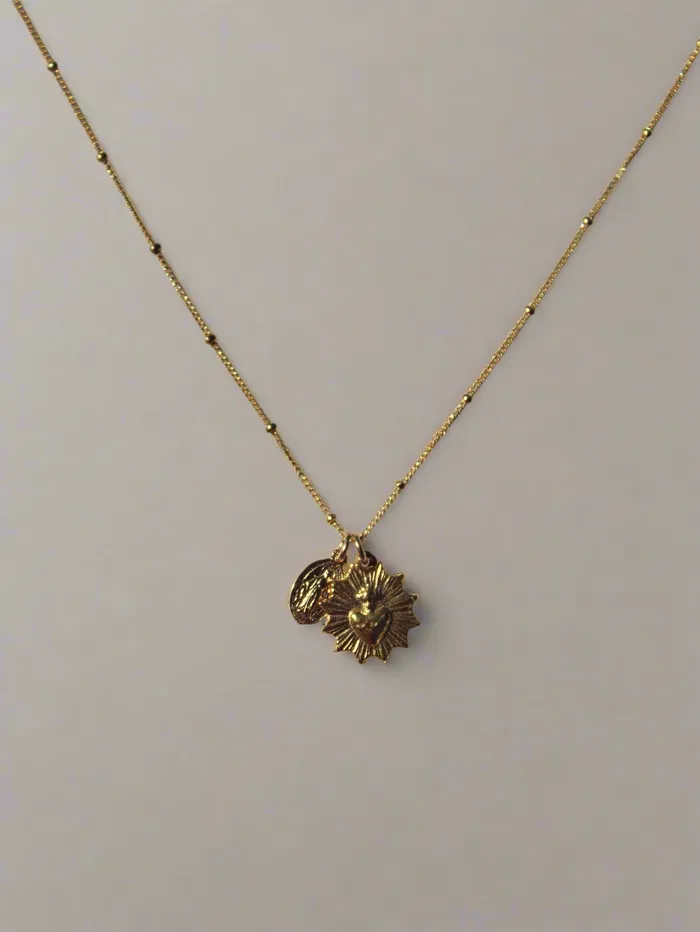 TheLittleCatholic Necklaces The Little Sacred Heart and Miraculous Medal Necklace