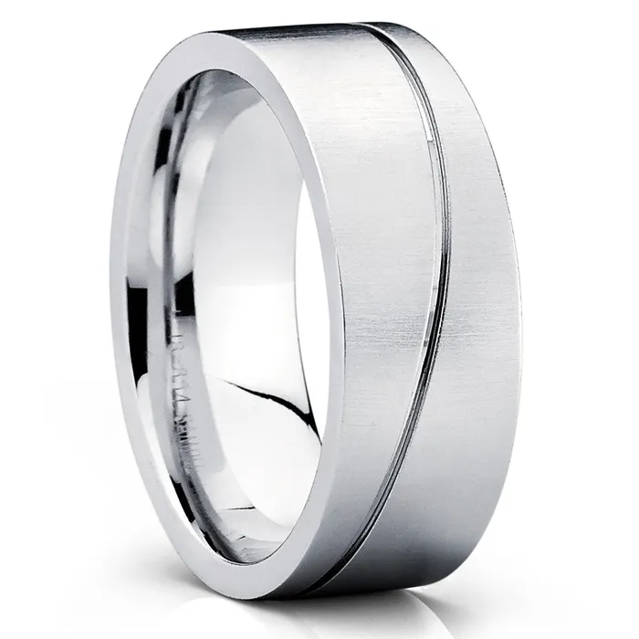 Titanium Wedding Ring Silver Titanium Ring Wedding Band Anniversary Ring Band Clean Casting Jewelry Rings
