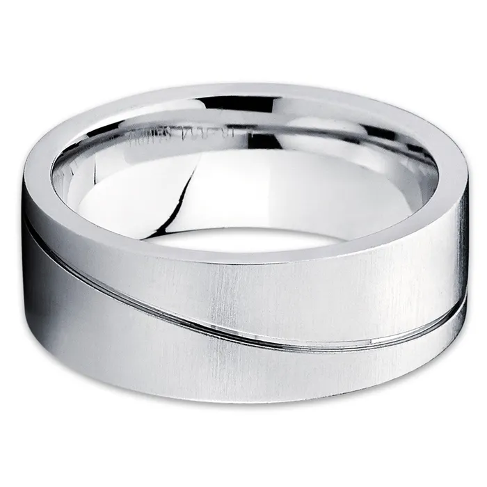 Titanium Wedding Ring Silver Titanium Ring Wedding Band Anniversary Ring Band Clean Casting Jewelry Rings