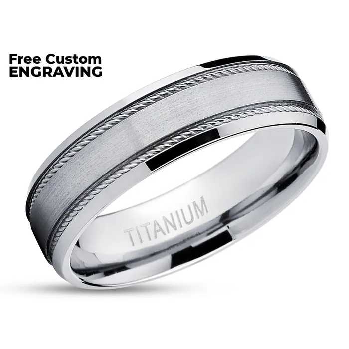 Titanium Wedding Ring Wedding Ring Matte Finished Titanium Wedding Band Ring Clean Casting Jewelry Rings