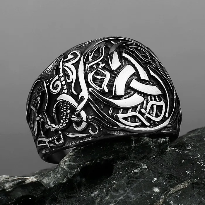 Valhalla Vikings Rings Viking Ring Odins Triskelion
