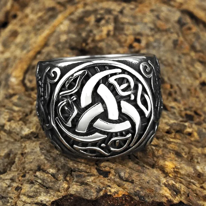 Valhalla Vikings Rings Viking Ring Odins Triskelion
