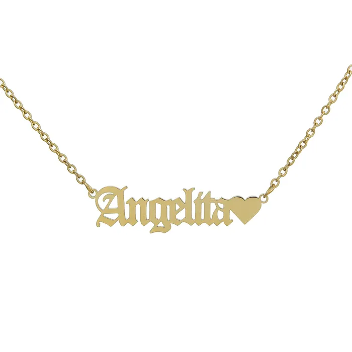 VibeSzn Heart Nameplate Anklet Necklaces