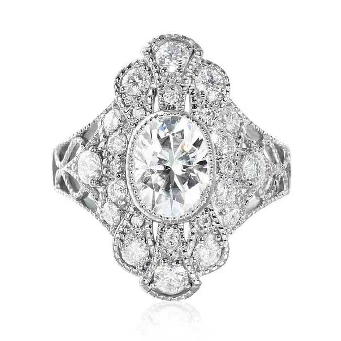 Vintage White Gold Engagement Ring Moissanite 2ct Luxus Moissanite Rings Vintage White Gold Engagement Ring Moissanite 2ct Luxus Moissanite Rings