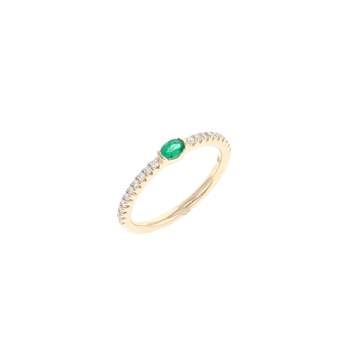 Vlora Adella Collection Diamond and Emerald Stackable Ring Shop IDC estore Rings