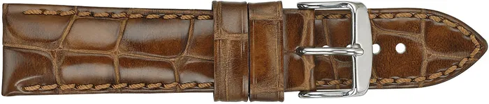 Watch Strap Louisiana Alligator Embossed Tan 424 Leather Watch Strap Watches