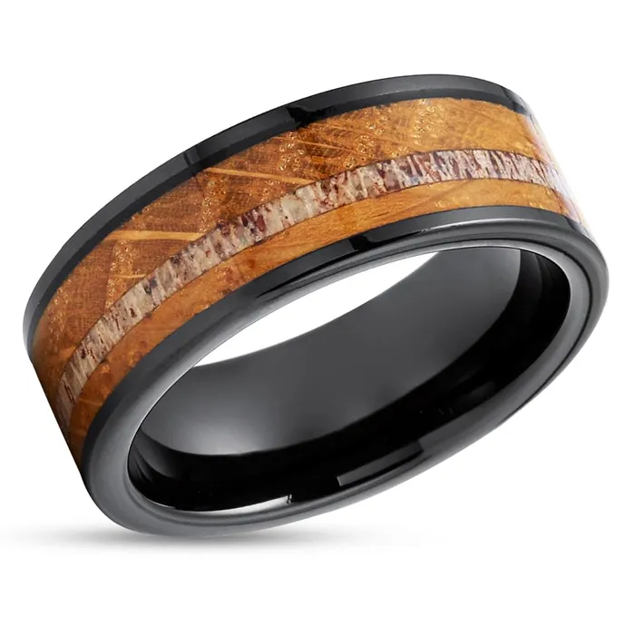 Whiskey Barrel Wedding Rings Whiskey Barrel Tungsten Ring Deer Antler Ring 8mm Clean Casting Jewelry Rings Whiskey Barrel Wedding Rings Whiskey Barrel Tungsten Ring Deer Antler Ring 8mm Clean Casting Jewelry Rings
