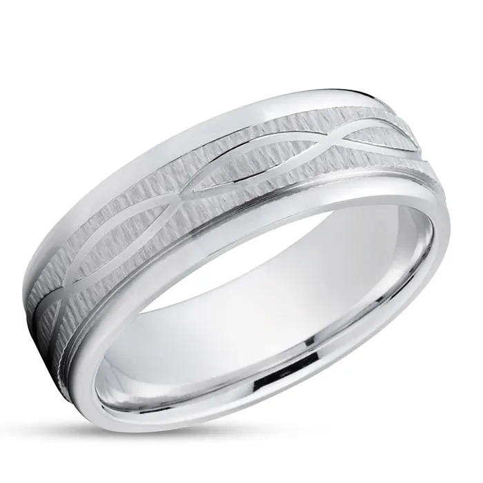 White Gold Wedding Ring Infinity Design Gold Wedding Ring Engagement Ring 14K Clean Casting Jewelry Rings White Gold Wedding Ring Infinity Design Gold Wedding Ring Engagement Ring 14K Clean Casting Jewelry Rings